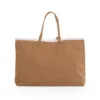 Geanta Childhome Family Bag aspect piele intoarsa bej