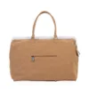 Geanta de infasat Childhome Mommy Bag aspect piele intoarsa bej
