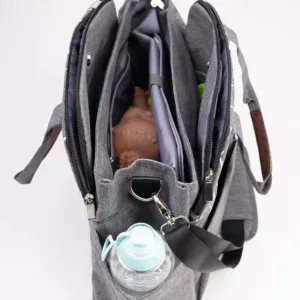 Geanta pentru calatorii 2 in 1 cu 17 buzunare Kinder Hop Space Grey