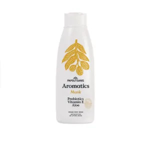 Gel de dus 100 vegan Aromatics Musk cu prebiotice si vit E 650 ml