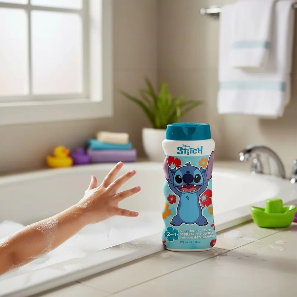 Gel de dus pentru copii si sampon 2 in 1 Stitch 475 ml