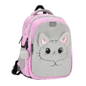 Ghiozdan pentru scoala cu 3 compartimente Starpak Kity Plush