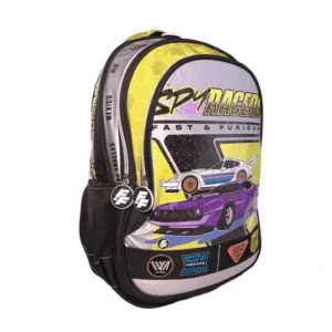 Ghiozdan scoala cu 3 compartimente Fast and Furious Spy Racers