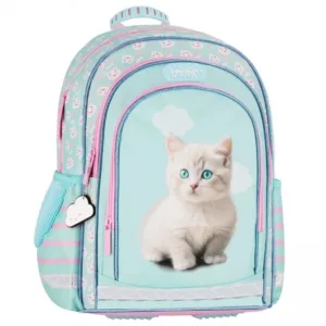 Ghiozdan scoala cu 3 compartimente Starpak Cute Kitty
