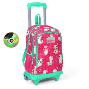 Ghiozdan tip troller cu 3 compartimente