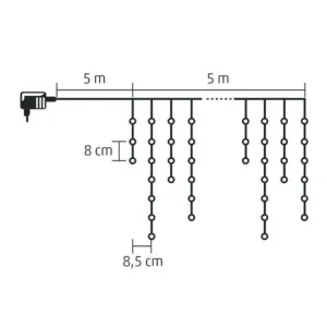 Ghirlanda decorativa luminoasa flori de gheata