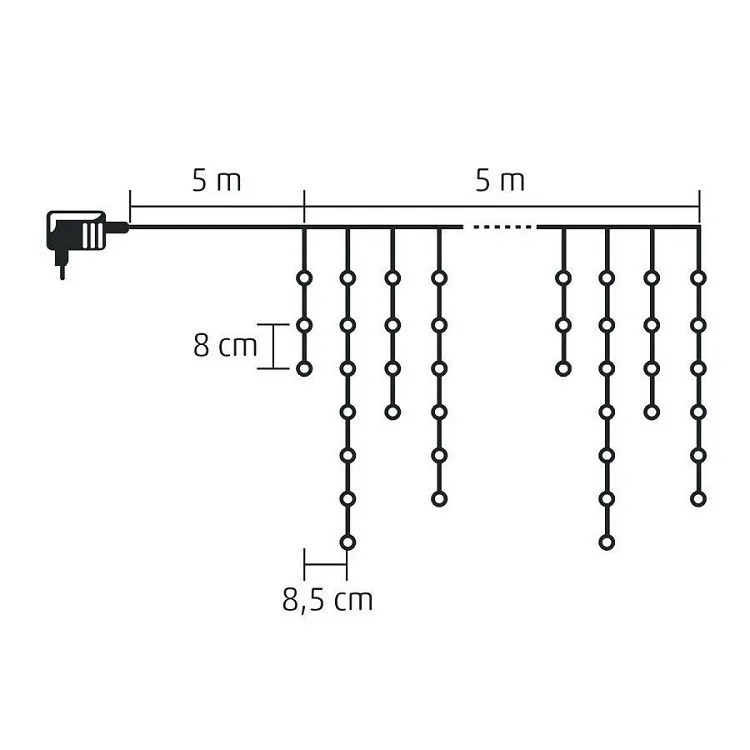 Ghirlanda decorativa luminoasa flori de gheata