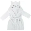 Halat de baie Bubaba cu urechi Kitty White