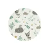 Halat de baie MimiNu cu urechi din bumbac si thermo fleece Forest Friends Mint
