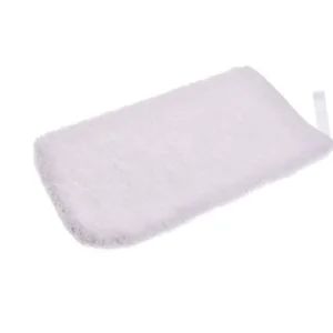 Halat de baie cu gluga frotir bumbac alb 18-24 luni + manusa