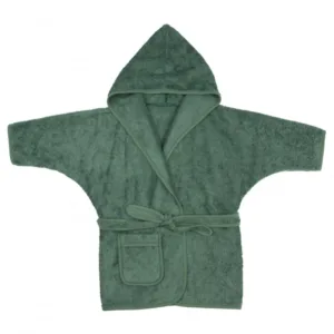 Halat de baie frotir din bambus pentru copii 2-4 ani Aspen Green