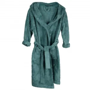 Halat de baie frotir din bambus pentru copii 4-6 ani Aspen Green