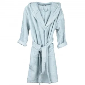 Halat de baie frotir din bambus pentru copii 4-6 ani Sea Blue