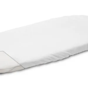 Husa de bumbac cu elastic pentru salteaua de landou alba