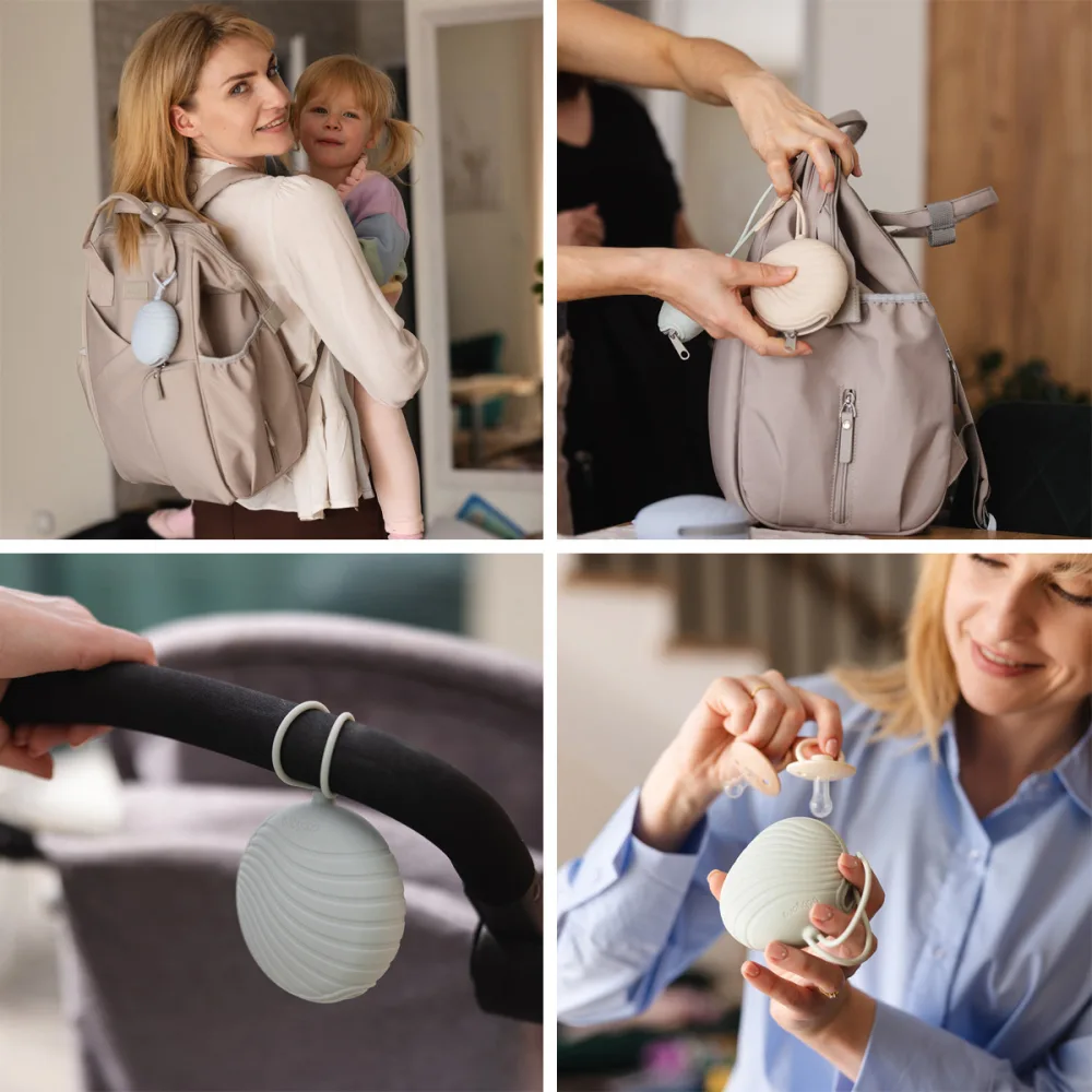 Husa de protectie din silicon pentru suzeta Babyono Roz