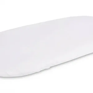 Husa impermeabila cu elastic roata din jersey pentru salteaua de landou 75x35 cm Sensillo alba
