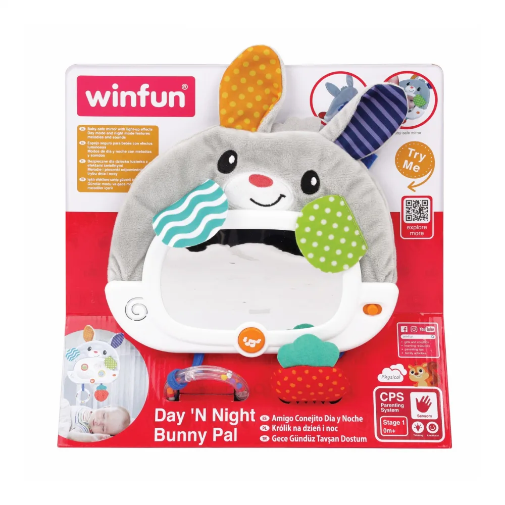 Iepuras cu activitati pentru patut sau carucior Winfun