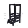 Inaltator Learning Tower ajustabil ajutor de bucatarie MeowBaby lemn Negru