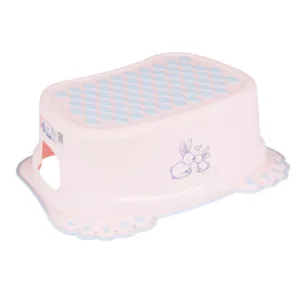 Inaltator anti-derapant pentru toaleta si chiuveta Little bunnies roz
