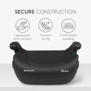 Inaltator auto cu isofix Kikkaboo i-Tip 2 i-SIZE Black 125-150 cm