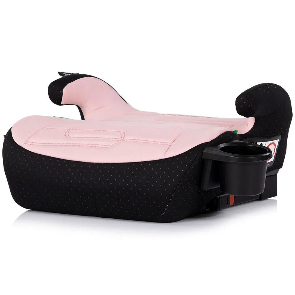 Inaltator auto cu isofix pentru copii Chipolino Go Boost Iso Powder Pink I-Size 125-150 cm