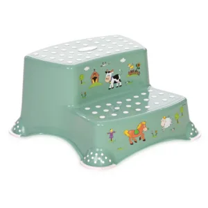 Inaltator dublu pentru baie antiderapant Funny Farm Nordic Green