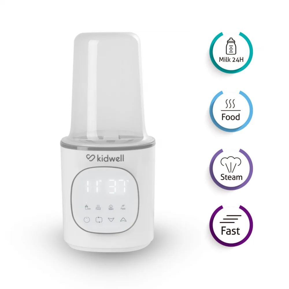 Incalzitor pentru biberoane Kidwell gala White 4 in 1 cu sterilizare si mentinere temperatura