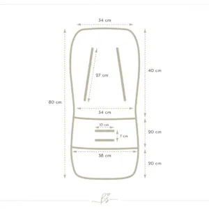 Insert cu 2 fete husa bumbac respirabila pentru carucior sport Cherry