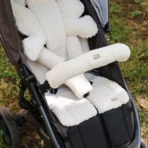 Insert cu 2 fete husa pentru carucior sport crem si gri deschis