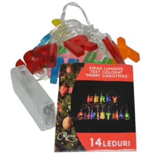 Instalatie de Craciun 14 led-uri model Merry Christmas 30 cm