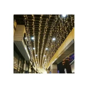 Instalatie de Craciun perdea franjurata interconectabila albastru 5 m x 1 m 240 leduri 6029B