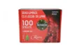 Instalatie de Craciun sirag luminos cu 8 jocuri de lumini 100 de beculete stelute rosii 5 m