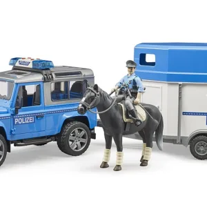 Jeep de politie cu remorca Bruder Land Rover 2588