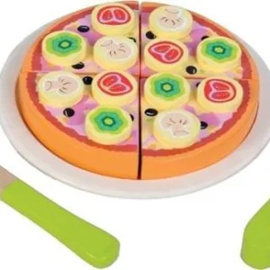 Jucarie Pizza funghi din lemn New Classic Toys