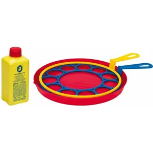 Jucarie baloane de sapun cu 2 inele 18 cm si 250 ml solutie baloane de sapun multi-bubbler Pustefix bubble toys
