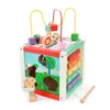 Jucarie bebelusi Cub din lemn cu activitati Fisher Price Activity Center 5 in 1