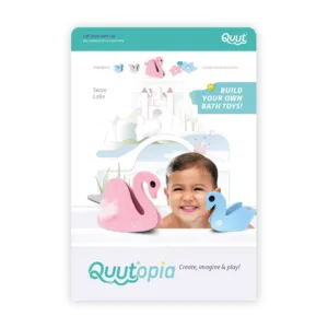 Jucarie creativa de baie Lacul lebedelor Quut Toys