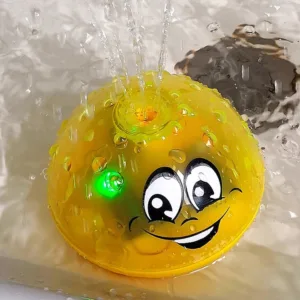 Jucarie de baie Fantana arteziana cu luminite 10 cm Yellow
