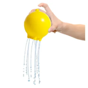 Jucarie de baie Mingiuta senzoriala cu apa Plui Rainball galben