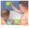 Jucarie de baie Mingiuta senzoriala cu apa Plui Rainball verde