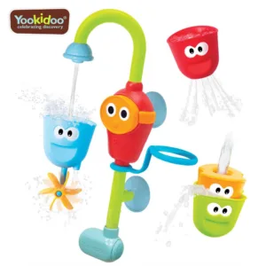Jucarie de baie robinet pivotant cu cescute colorate Yookidoo