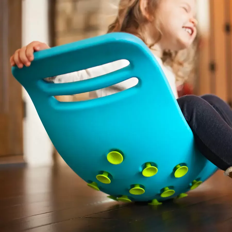 Jucarie de echilibru si distractie Teeter Popper albastru