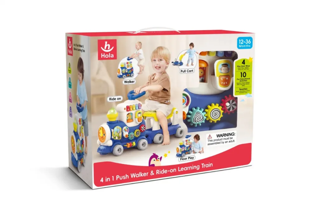 Jucarie de impins 4 in 1 Hola Trenulet