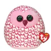 Jucarie de plus TY Squish Bufnita roz 30 cm