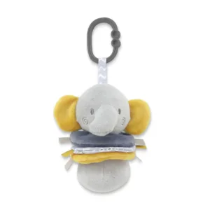 Jucarie de plus cu vibratii pentru bebelusi Lorelli Natural Elefant Gri