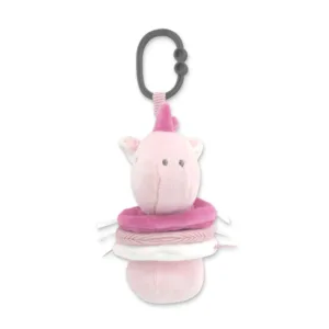 Jucarie de plus cu vibratii pentru bebelusi Lorelli Natural Unicorn Roz