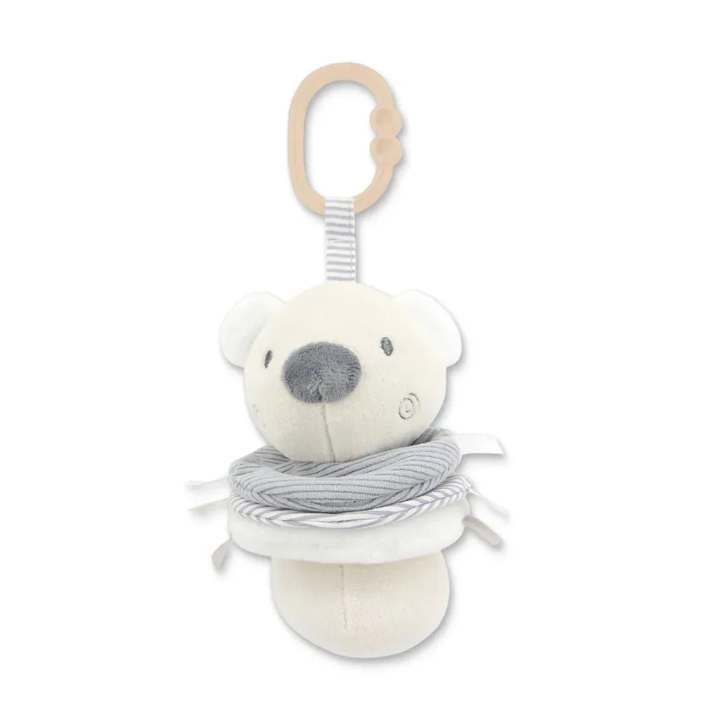 Jucarie de plus cu vibratii pentru bebelusi Lorelli Natural Ursulet Bej