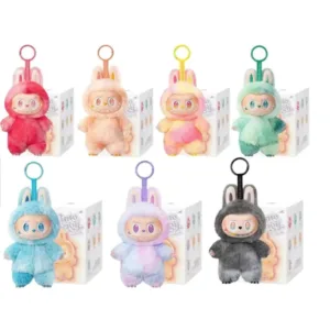 Jucarie de plus monstru cu dinti tip Labubu 18 cm