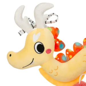 Jucarie de plus spirala senzoriala Akuku Dragonul Peek-a-Boo pentru caruciorpatutscoica auto