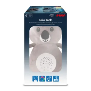 Jucarie din plus Reer Koko Koala lampa de veghe si proiector de stele cu muzica